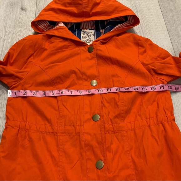 Anthropology TULLE Orange Hooded Lined Jacket - Picture 4 of 10